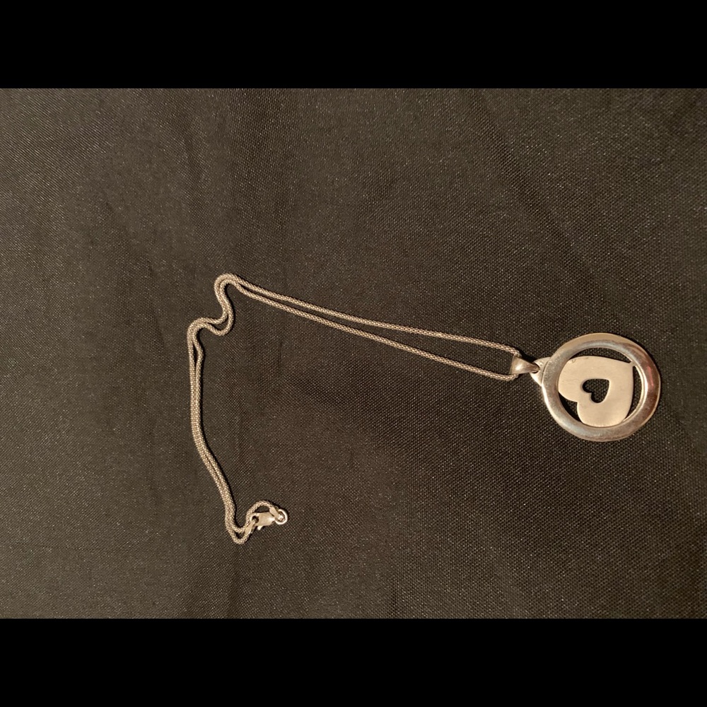 Sterling silver bvlgari chain with charm